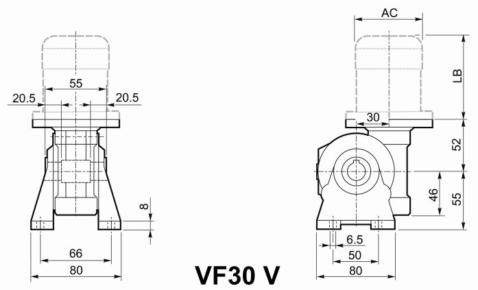 Мотор-редукторы червячные Bonfiglioli VF30 — купить по выгодной цене