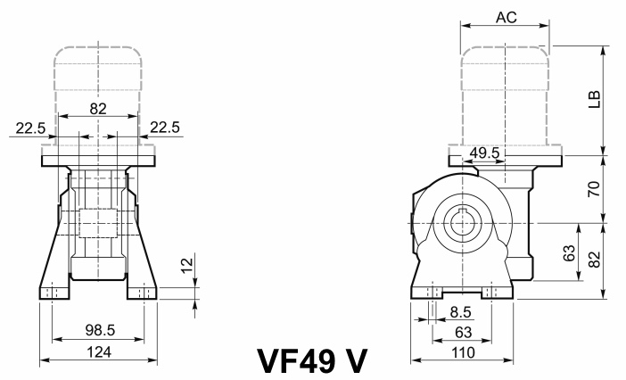 Мотор-редукторы червячные Bonfiglioli VF49 — купить по выгодной цене
